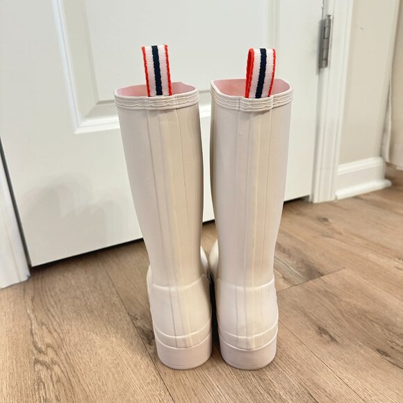 HUNTER Original Play Tall Waterproof Rain Boot (Women) in Natural Size US 7 - Picture 4 of 7